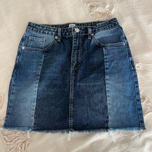 BDG Paneled Denim Miniskirt